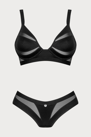 Obsessive Chic Amoria Underwired Bra & Brief Black