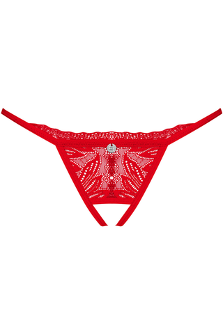 Obsessive Chilisa Crotchless Mini Thong Red