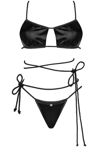 Obsessive Cordellis Bra & Thong Set Black