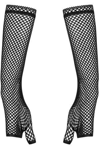 Obsessive Darkessia Black Mesh Fingerless Gloves - Sexy Gloves