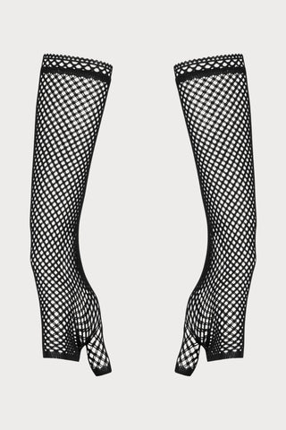 Obsessive Darkessia Black Fingerless Gloves - Naughty Knickers