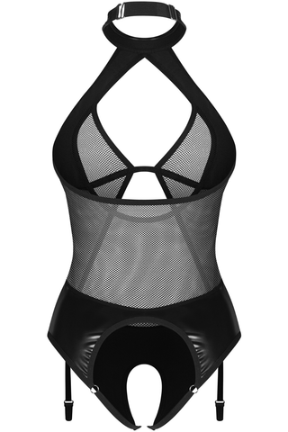 Obsessive Dominna Crotchless Bodysuit Black