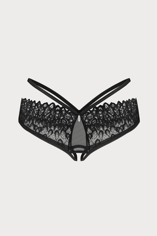 Obsessive Donarella Crotchless Brief Black