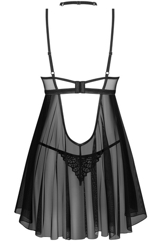 Obsessive Donarella Choker, Babydoll & Thong Black