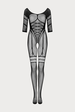 Obsessive G329 Open Crotch Bodystocking Black