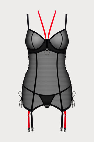 Obsessive Glandez Corset & Thong Black