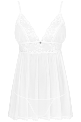 Obsessive Heavenlly Babydoll & Thong Set White