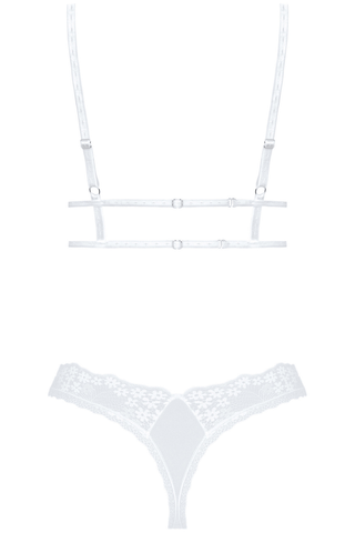 Obsessive Heavenlly Bra & Thong Set White