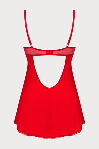Obsessive Ingridia Chemise & Thong Set Red