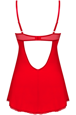 Obsessive Ingridia Chemise & Thong Set Red