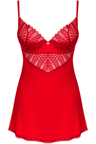 Obsessive Ingridia Chemise & Thong Set Red