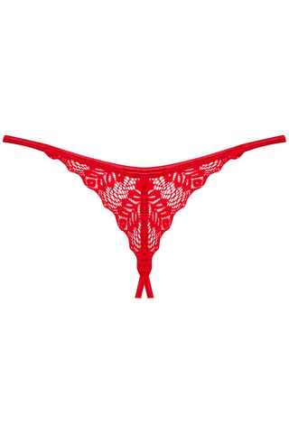 Obsessive Ingridia Crotchless Mini Thong Red