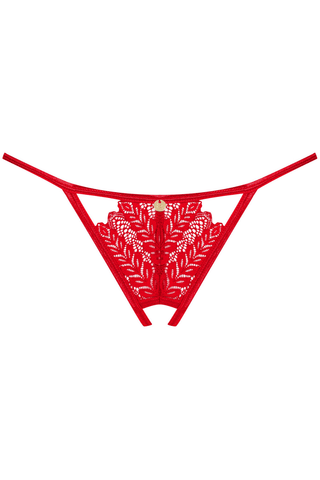 Obsessive Ingridia Crotchless Mini Thong Red