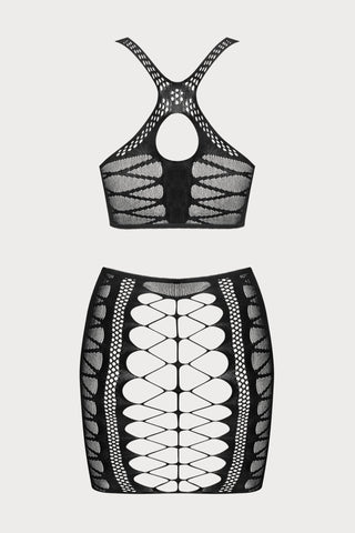 Obsessive K102 Knit Top & Skirt Black