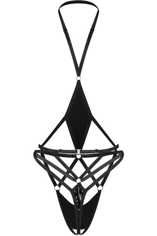 Obsessive Keira Lise Black Crotchless Bodysuit