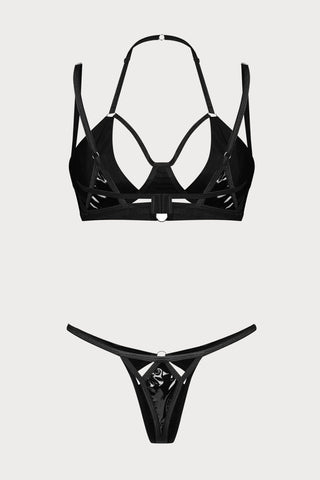 Obsessive Keira Lise Black Underwired Bra & Thong