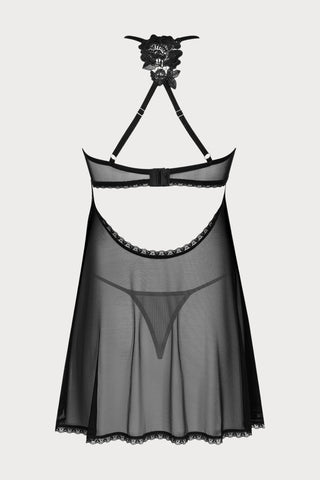 Obsessive Latinesa Babydoll & Thong Black