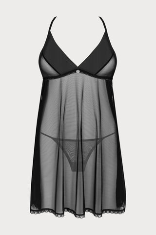 Obsessive Latinesa Babydoll & Thong Black
