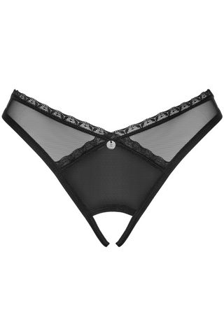 Obsessive Latinesa Crotchless Thong Black