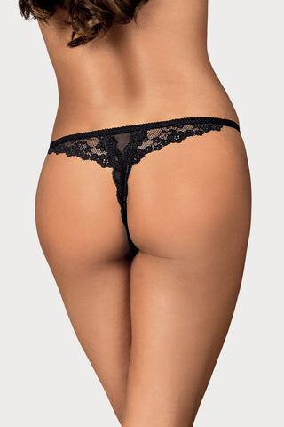 Obsessive Letica Crotchless Thong Black