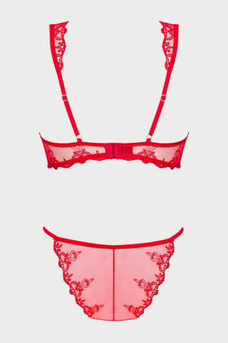 Obsessive Lonesia Underwired Bra & Brief Red
