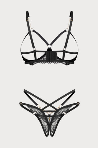 Obsessive Matildea Open Bra & Crotchless Thong