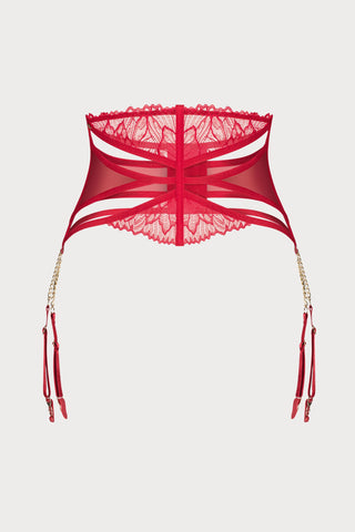 Matildea Red Lace Suspender Belt