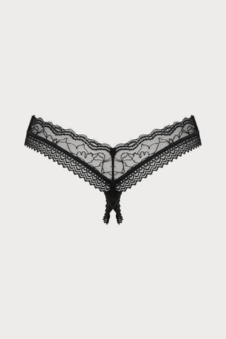 Obsessive Medilla Crotchless Thong Black