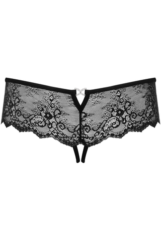 Obsessive Merossa Crotchless Lace Brief Black