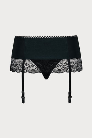 Obsessive Miamor Black Suspender & Mini Thong Set