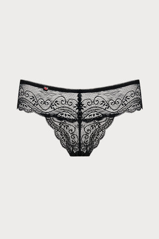 Miamor Black Lace Thong, Size S/M (UK 8-10)