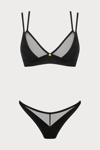 Obsessive Nesari Bra & Thong Black