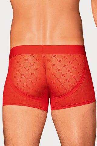 Obsessive Men's Sheer Red Boxer Shorts Obsessiver
