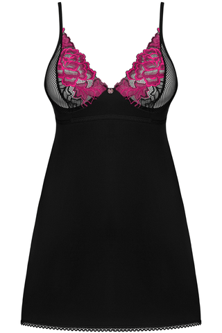 Obsessive Rosenty Chemise & Thong Black