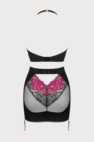 Obsessive Rosenty Top & Suspender Skirt Black