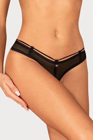 Obsessive Roxelia Crotchless Thong Black