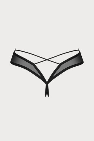 Obsessive Roxelia Crotchless Thong Black