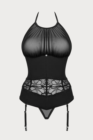 Obsessive Serafia Corset & Thong Black