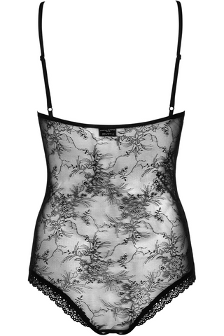 Obsessive Slevika Black Lace Crotchless Bodysuit