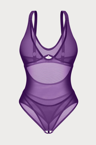 Obsessive Vibres Crotchless Bodysuit