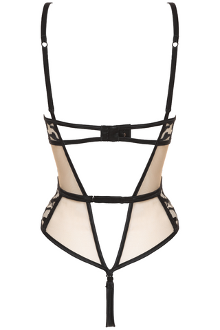 Prelude Black Thong Bodysuit Les Nuits Folles - Sexy Sheer Body