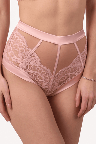 Prelude Marlene High Waist Brazilian Brief Pink