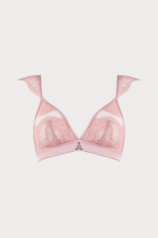 Marlene Triangle Bra with Swarovski Crystals in Pink
