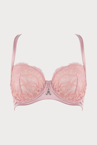 Marlene Underwired Bra with Swarovski Crystals in Pink