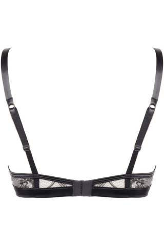 Womens Black Lace Full Cup Bra Prelude Pearl