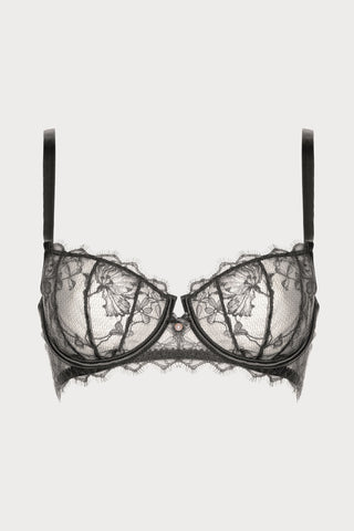 Pearl Black Half Cup Bra