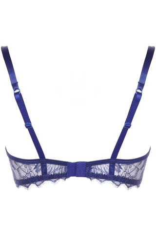 Women's Blue Lace Half Cup Bra - Prelude Pearl 