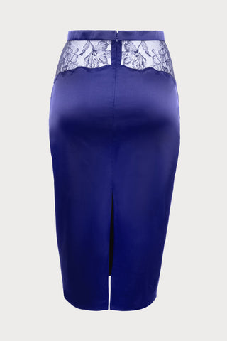 Pearl Blue Pencil Skirt