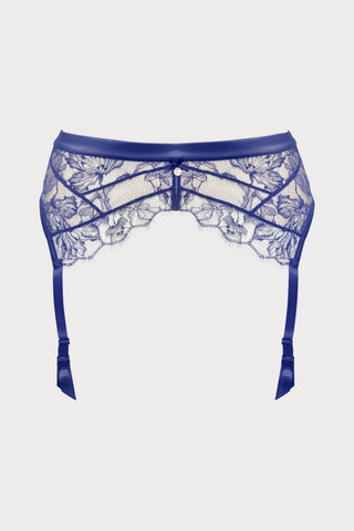 Pearl Blue Suspender Belt