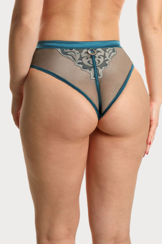 Prelude Venus Teal Embroidery Brazilian Brief
